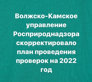 Волжско-Камское управление Росприроднадзора  скорректировало план проведения проверок на 2022 год